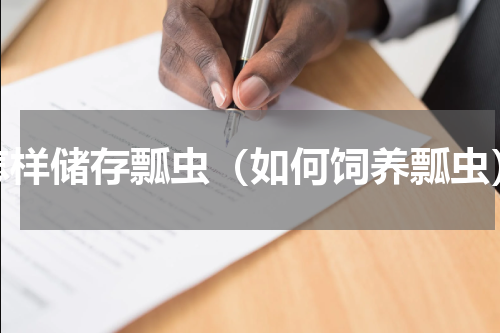 怎样储存瓢虫（如何饲养瓢虫）