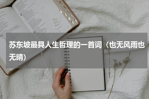 苏东坡最具人生哲理的一首词（也无风雨也无晴）