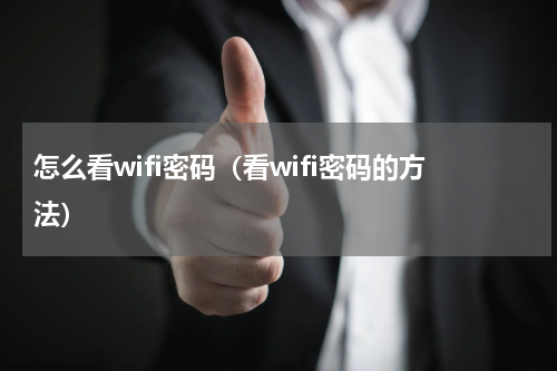 怎么看wifi密码（看wifi密码的方法）