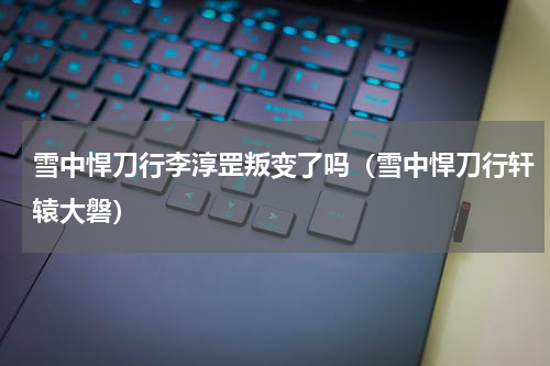 雪中悍刀行李淳罡叛变了吗（雪中悍刀行轩辕大磐）