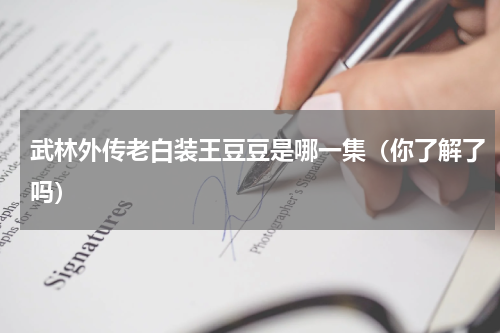 武林外传老白装王豆豆是哪一集（你了解了吗）
