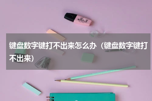 键盘数字键打不出来怎么办（键盘数字键打不出来）