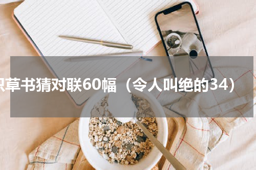 识草书猜对联60幅（令人叫绝的34）