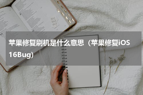 苹果修复刷机是什么意思（苹果修复iOS16Bug）