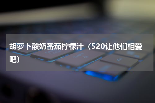 胡萝卜酸奶番茄柠檬汁（520让他们相爱吧）