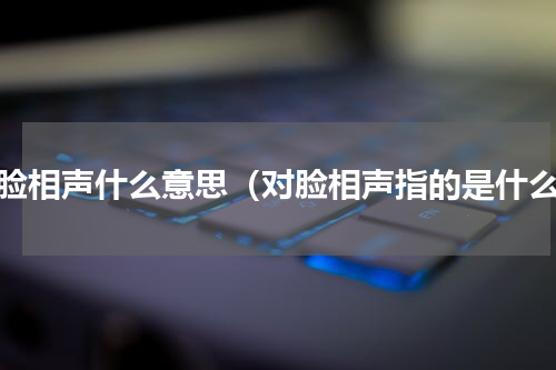 对脸相声什么意思（对脸相声指的是什么）