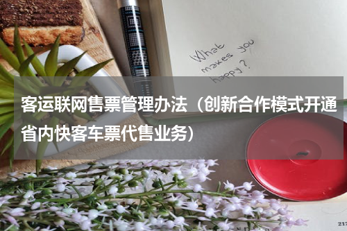客运联网售票管理办法（创新合作模式开通省内快客车票代售业务）