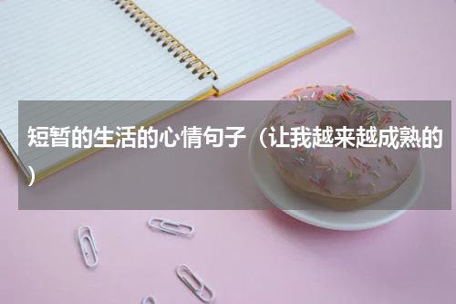 短暂的生活的心情句子（让我越来越成熟的）