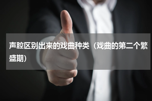 声腔区别出来的戏曲种类（戏曲的第二个繁盛期）