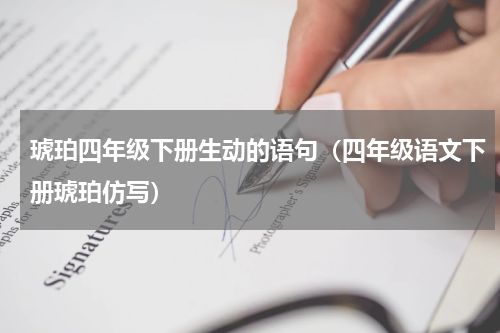 琥珀四年级下册生动的语句（四年级语文下册琥珀仿写）