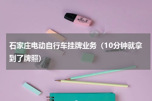 石家庄电动自行车挂牌业务（10分钟就拿到了牌照）