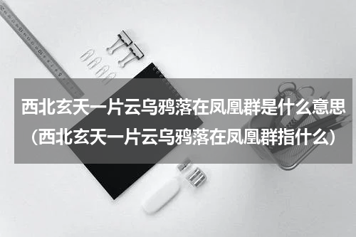 西北玄天一片云乌鸦落在凤凰群是什么意思（西北玄天一片云乌鸦落在凤凰群指什么）