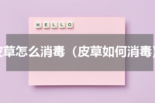 皮草怎么消毒（皮草如何消毒）