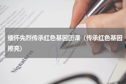 缅怀先烈传承红色基因团课（传承红色基因擦亮）