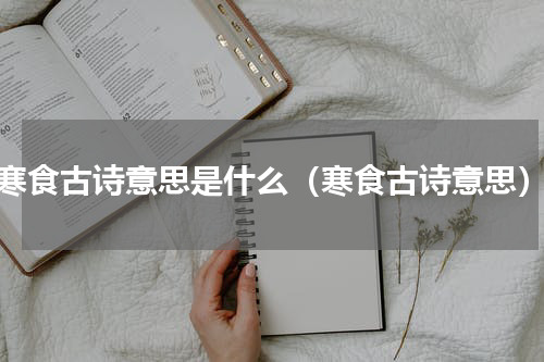 寒食古诗意思是什么（寒食古诗意思）