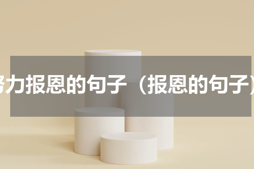 努力报恩的句子（报恩的句子）