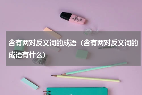 含有两对反义词的成语（含有两对反义词的成语有什么）