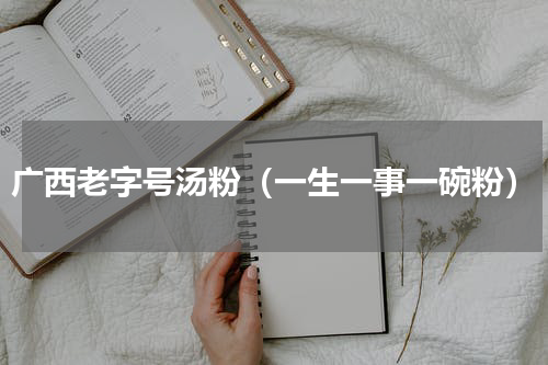 广西老字号汤粉（一生一事一碗粉）