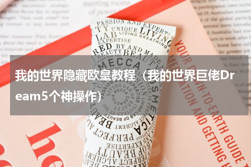 我的世界隐藏欧皇教程（我的世界巨佬Dream5个神操作）