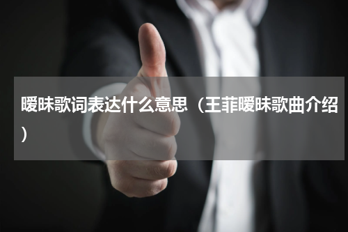 暧昧歌词表达什么意思（王菲暧昧歌曲介绍）