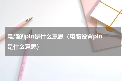 电脑的pin是什么意思（电脑设置pin是什么意思）
