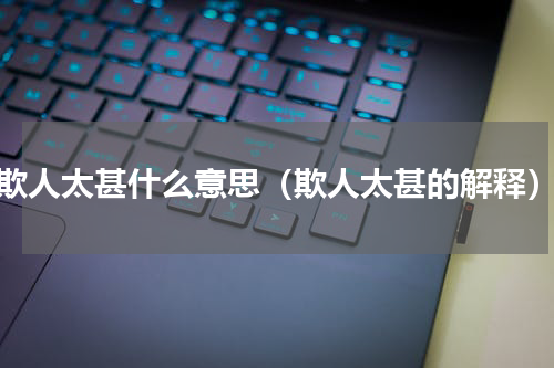 欺人太甚什么意思（欺人太甚的解释）