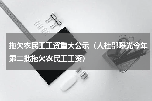 拖欠农民工工资重大公示（人社部曝光今年第二批拖欠农民工工资）