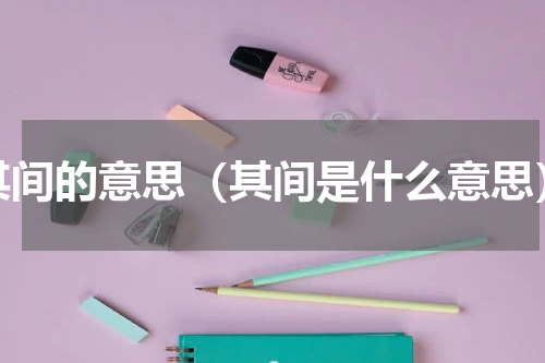 其间的意思（其间是什么意思）