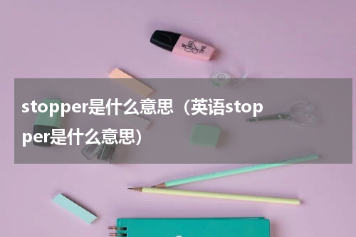 stopper是什么意思（英语stopper是什么意思）