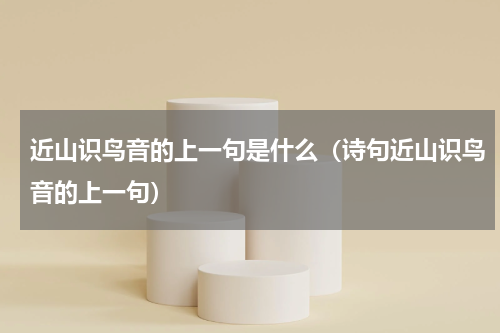 近山识鸟音的上一句是什么（诗句近山识鸟音的上一句）
