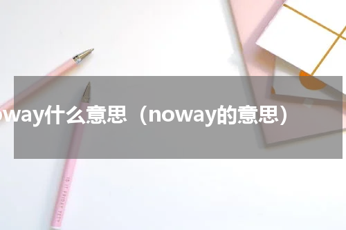 noway什么意思（noway的意思）