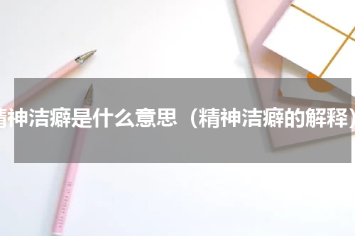 精神洁癖是什么意思（精神洁癖的解释）