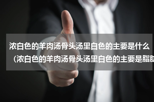 浓白色的羊肉汤骨头汤里白色的主要是什么（浓白色的羊肉汤骨头汤里白色的主要是脂肪）