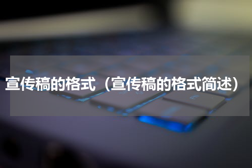 宣传稿的格式（宣传稿的格式简述）
