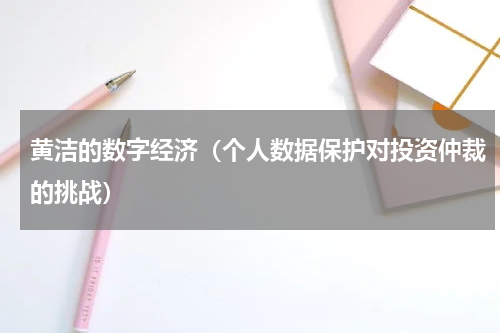 黄洁的数字经济（个人数据保护对投资仲裁的挑战）