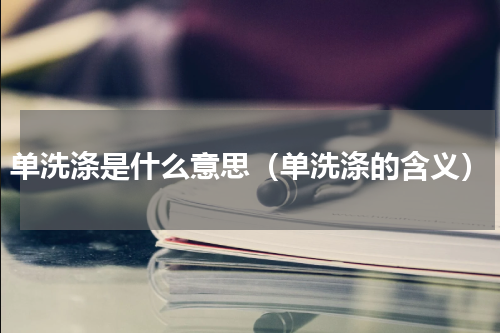 单洗涤是什么意思（单洗涤的含义）