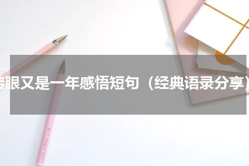 转眼又是一年感悟短句（经典语录分享）
