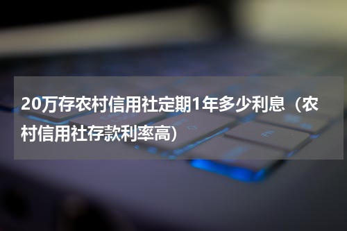 20万存农村信用社定期1年多少利息（农村信用社存款利率高）