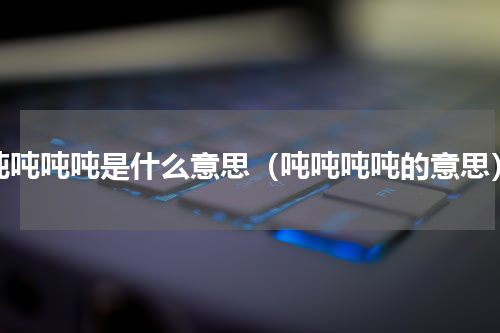吨吨吨吨是什么意思（吨吨吨吨的意思）