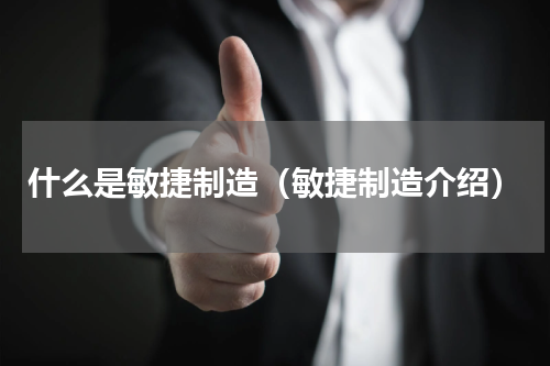 什么是敏捷制造（敏捷制造介绍）