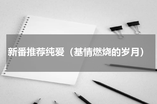 新番推荐纯爱（基情燃烧的岁月）