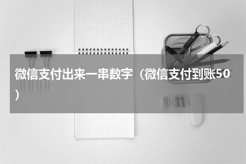 微信支付出来一串数字（微信支付到账50）
