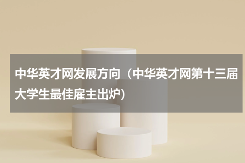 中华英才网发展方向（中华英才网第十三届大学生最佳雇主出炉）