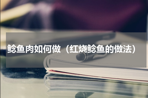 鲶鱼肉如何做（红烧鲶鱼的做法）