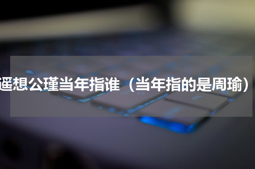 遥想公瑾当年指谁（当年指的是周瑜）