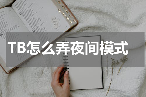 TB怎么弄夜间模式