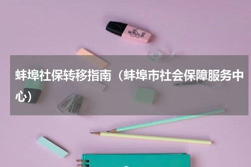 蚌埠社保转移指南（蚌埠市社会保障服务中心）