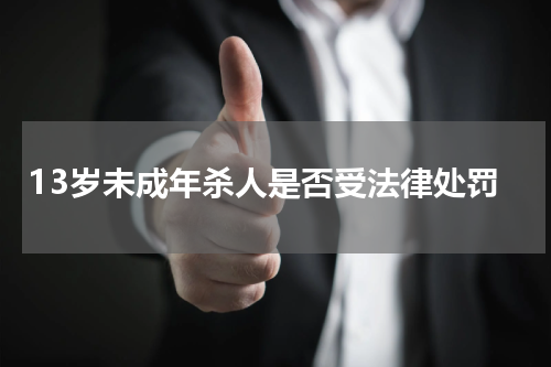 13岁未成年杀人是否受法律处罚