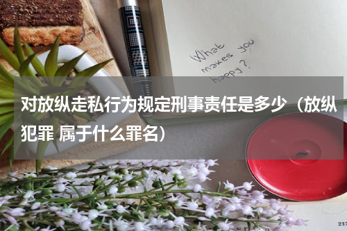 对放纵走私行为规定刑事责任是多少（放纵犯罪 属于什么罪名）