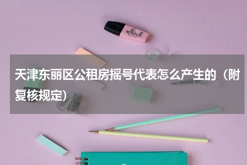 天津东丽区公租房摇号代表怎么产生的（附复核规定）